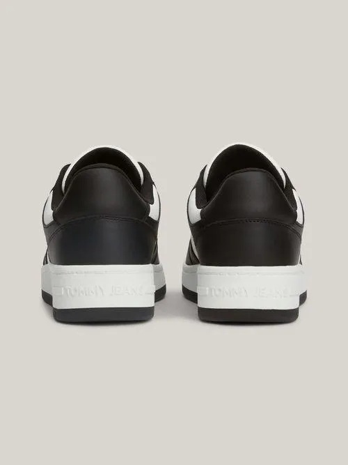 Tenis de baloncesto dentadas de piel de hombre Tommy Jeans