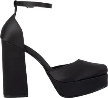 zapato punta cuadrada plataforma tacón ancho