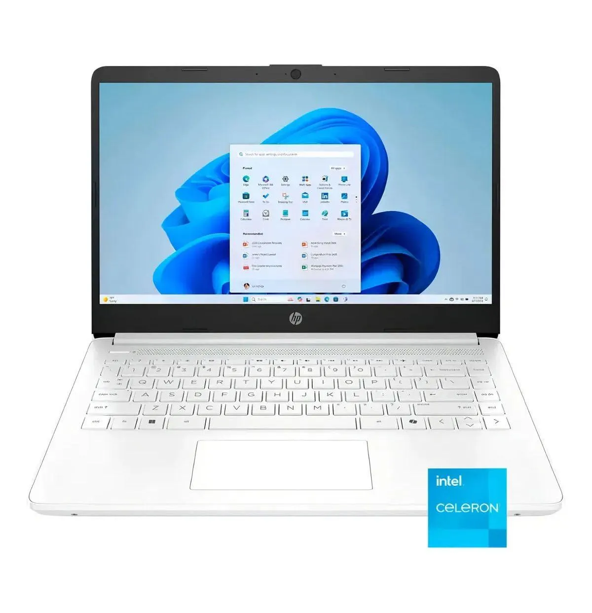 Laptop Hp 14-dq3000dx Celeron N4500 4GB 64gb SSD Blanco