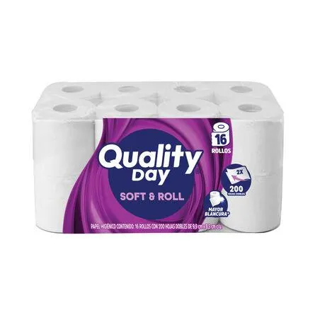 Papel Higienico Quality Day 16 Rollos 200 Hojas