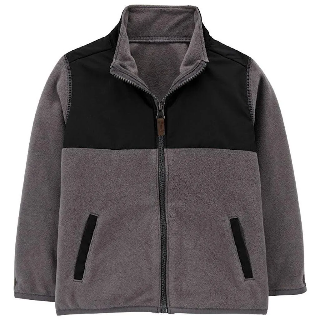 Chamarra Carter’s color negro con gris para bebito