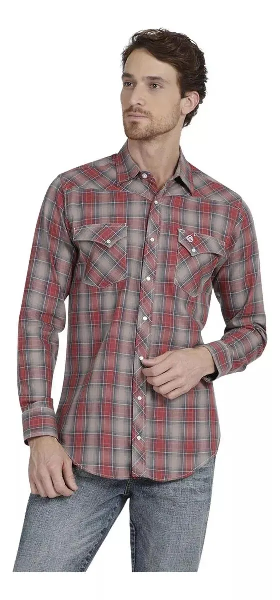 Camisa Vaquera Hombre Wrangler Regular Fit Manga Larga 947
