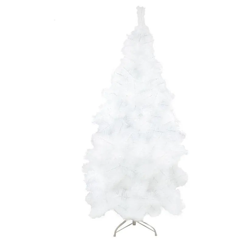 Árbol Navideño Pino Ramas Blancas Brillantes 1.50m Plástico Resistente