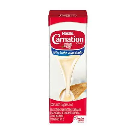 Leche Evaporada Nestlé Carnation Clavel Original Brick 1kg