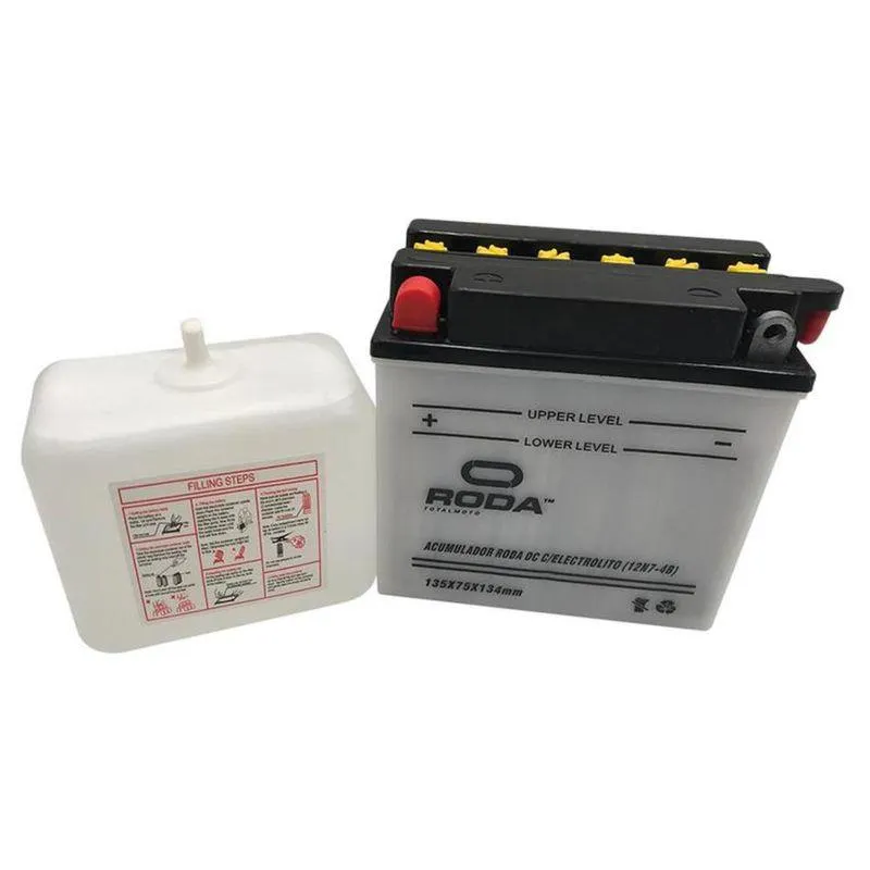 Acumulador Dc Con Electrolito (12N7-4B) Roda 12V 7A
