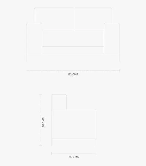 Sofá y Love Dorn de Tela Color Gris