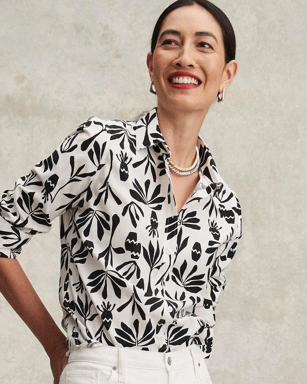 No Iron™ Stretch Pottery Shirt