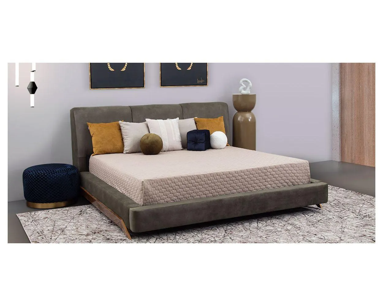 Cama King Size Hanna Verde