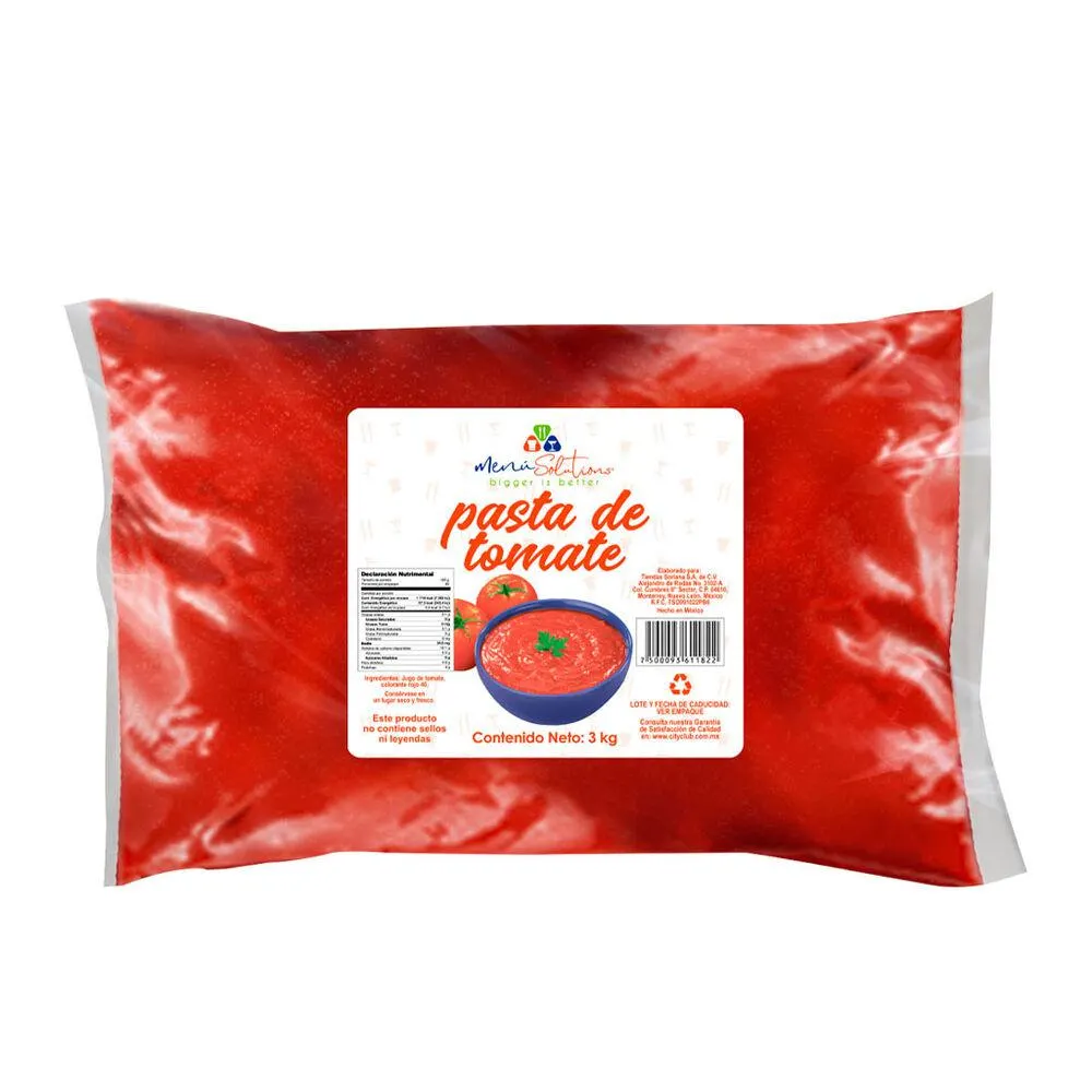 Pasta de Tomate Bolsa Menú Solutions 3 Kg