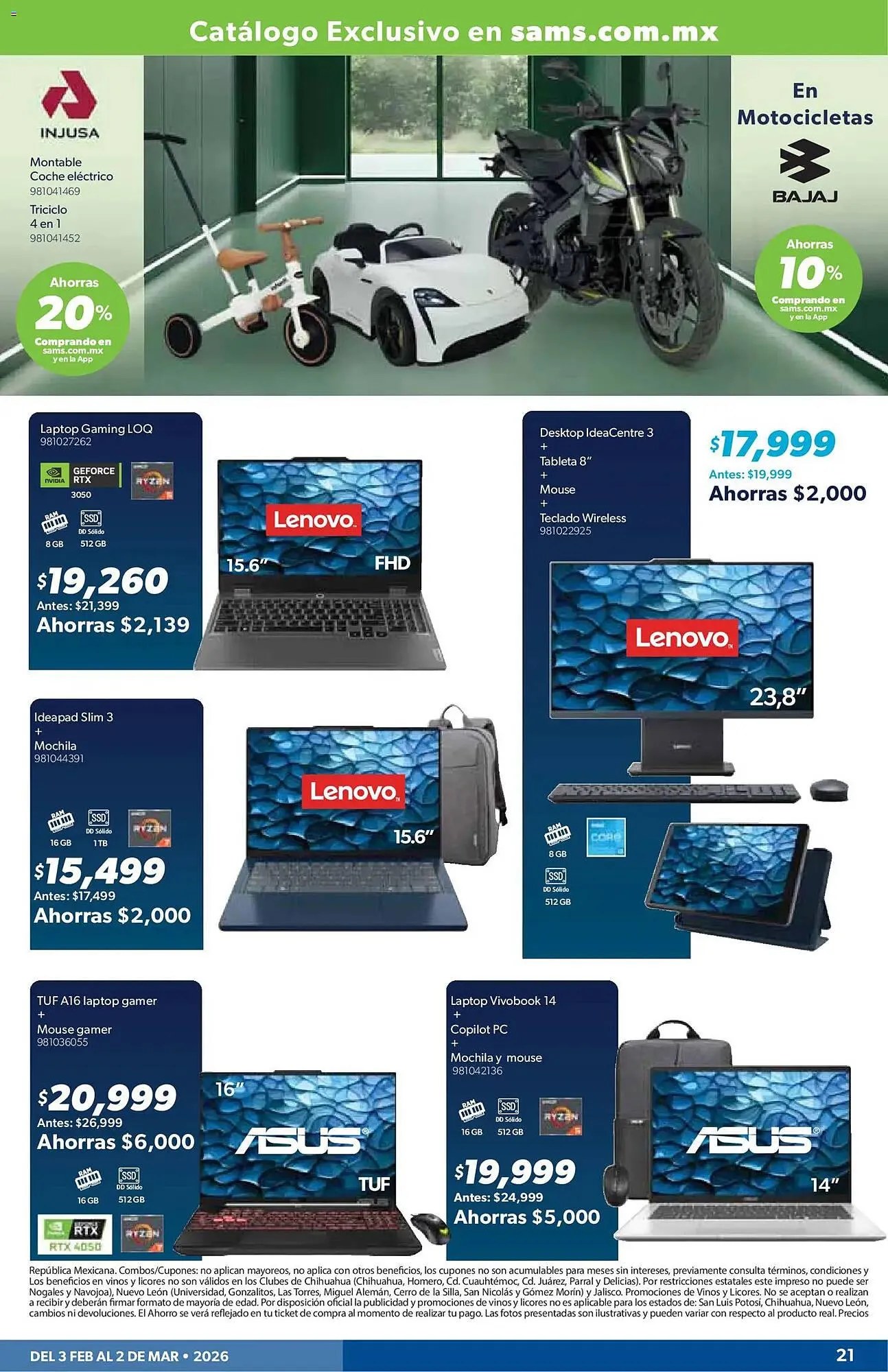 Catálogo de Catálogo Sam's Club 3 de febrero al 3 de marzo 2026 - Pagina 21