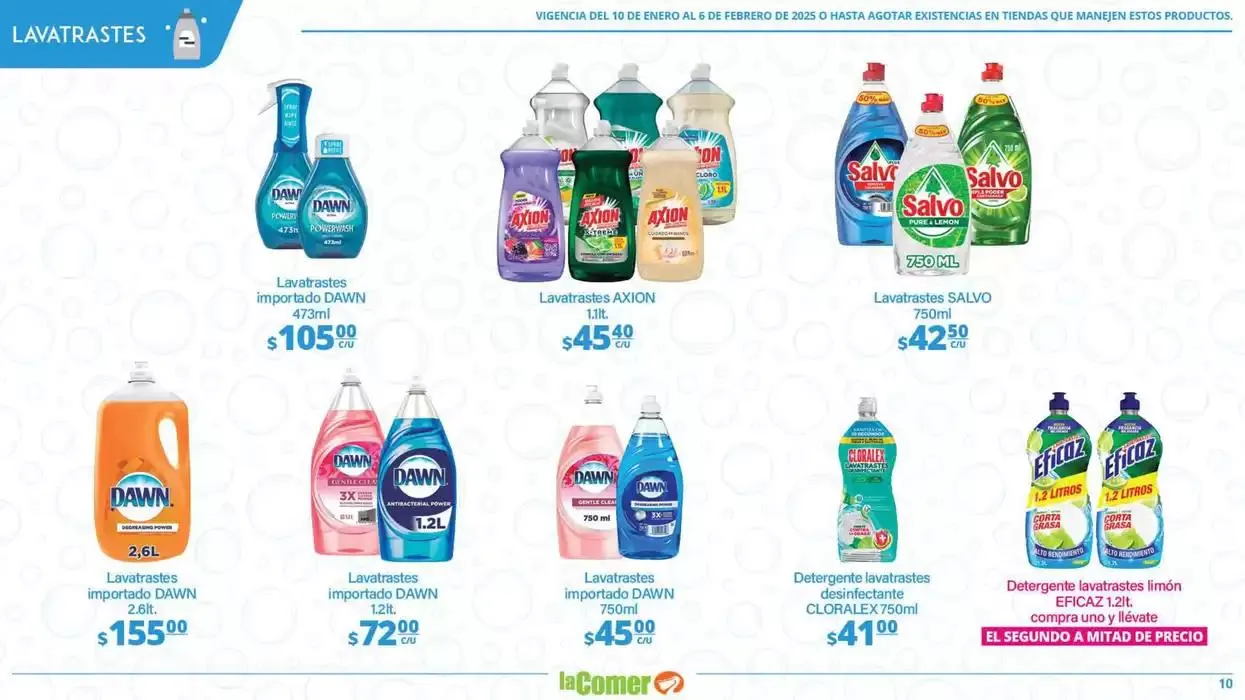 Catálogo de LIMPIA , Desinfecta, organiza, AHORRA 10 de enero al 6 de febrero 2025 - Pagina 10