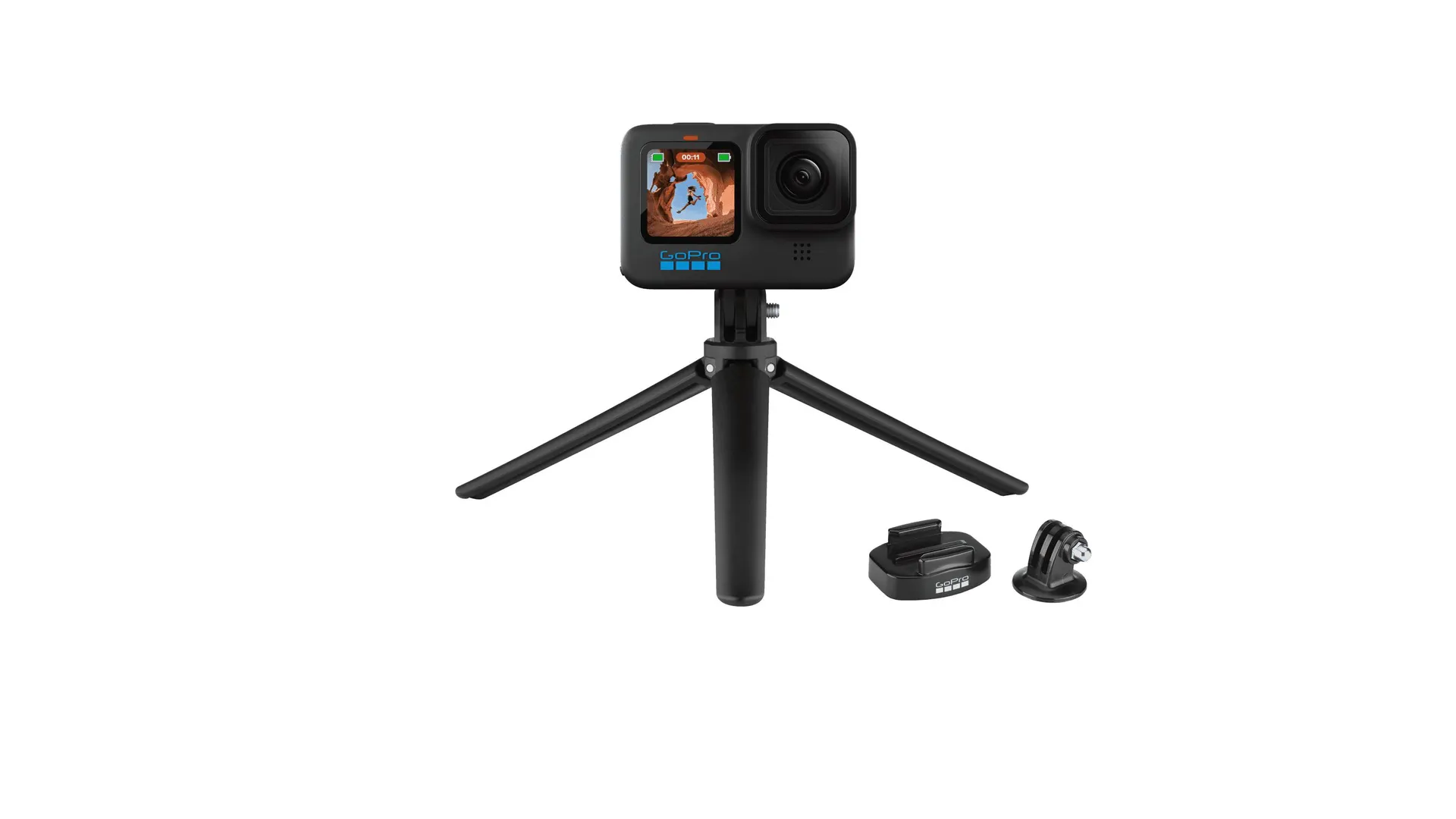 Soporte para trípode, apertura rápida y minitrípode