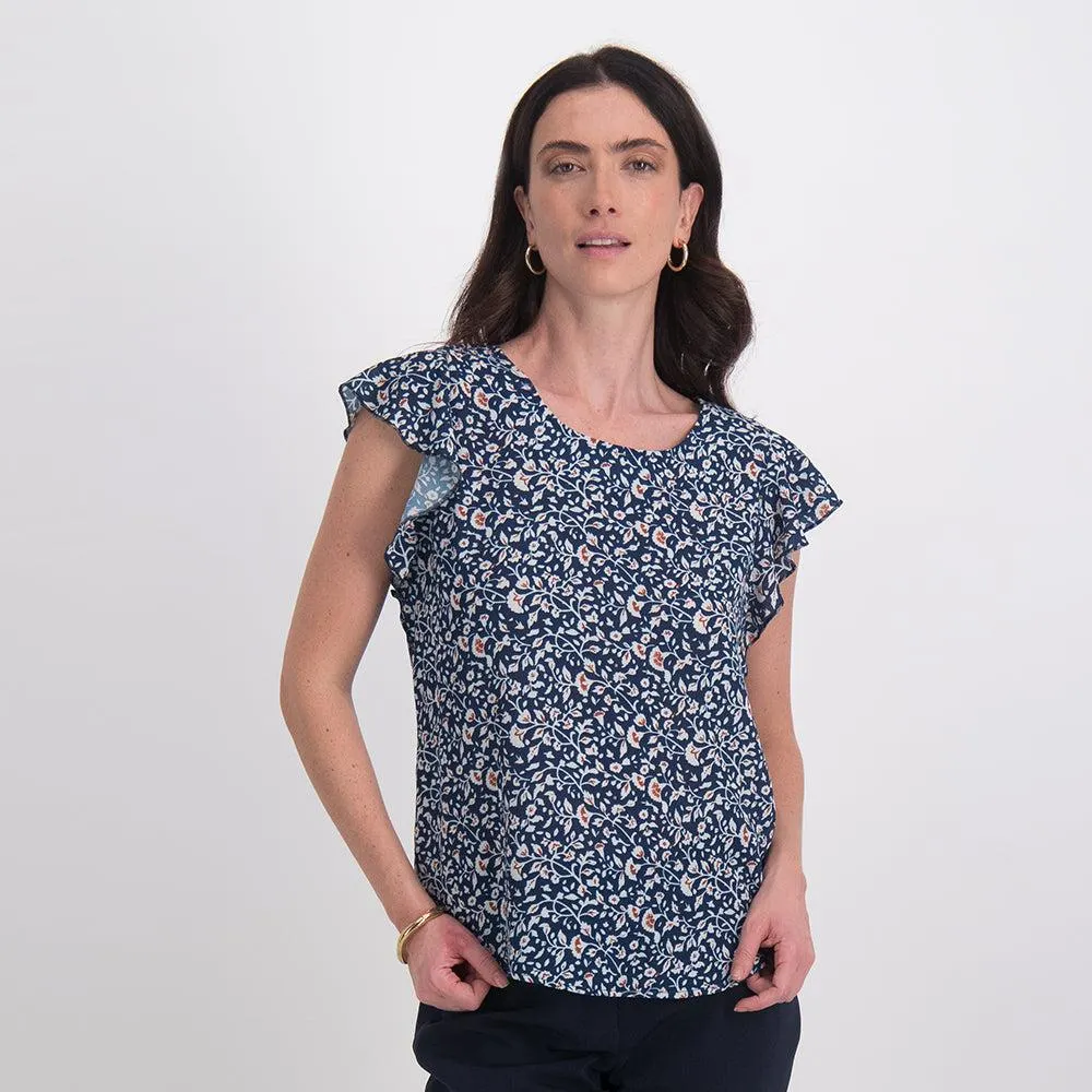 Blusa Floral Escarola