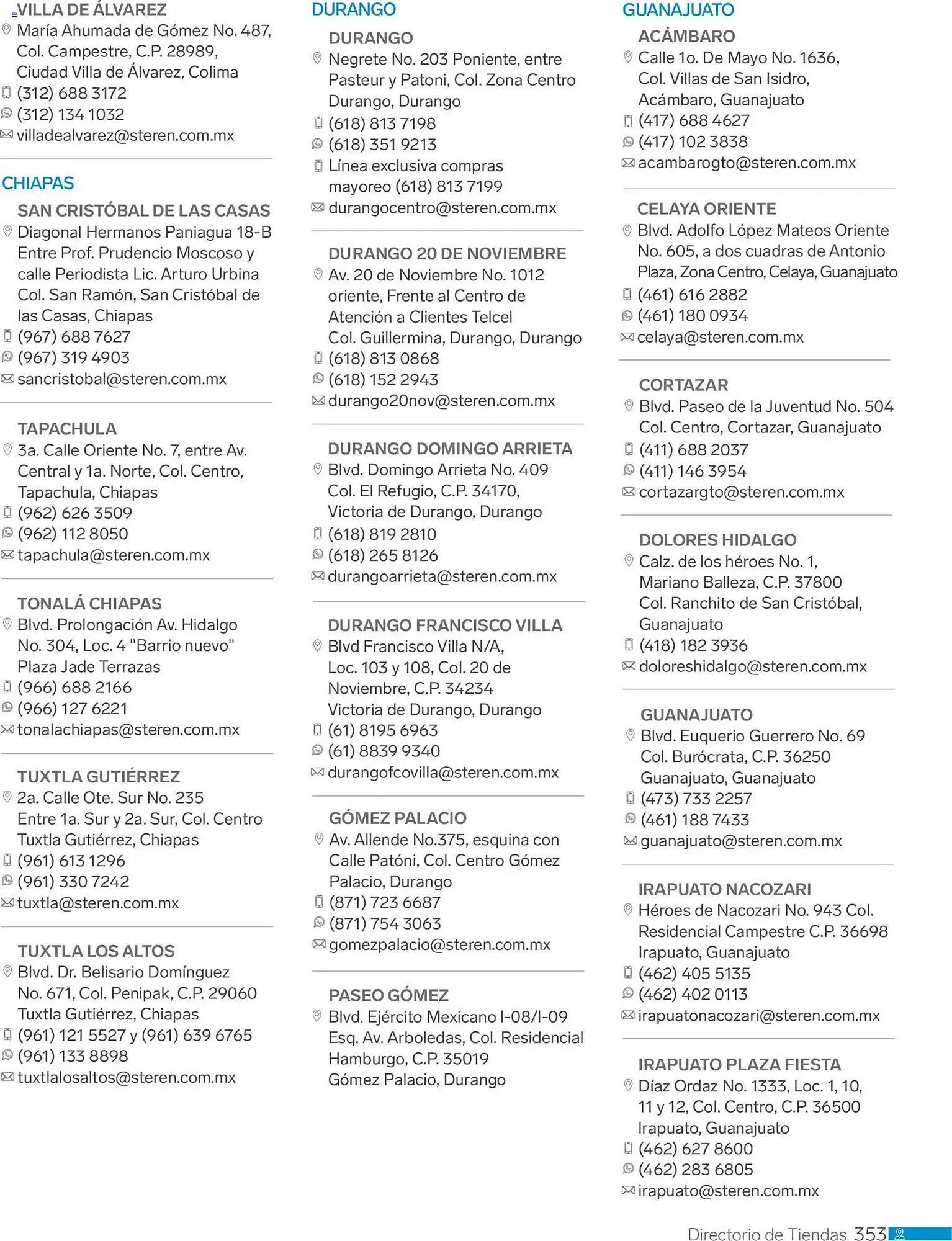 Catálogo de Catálogo Steren 1 de enero al 1 de enero 2027 - Pagina 365