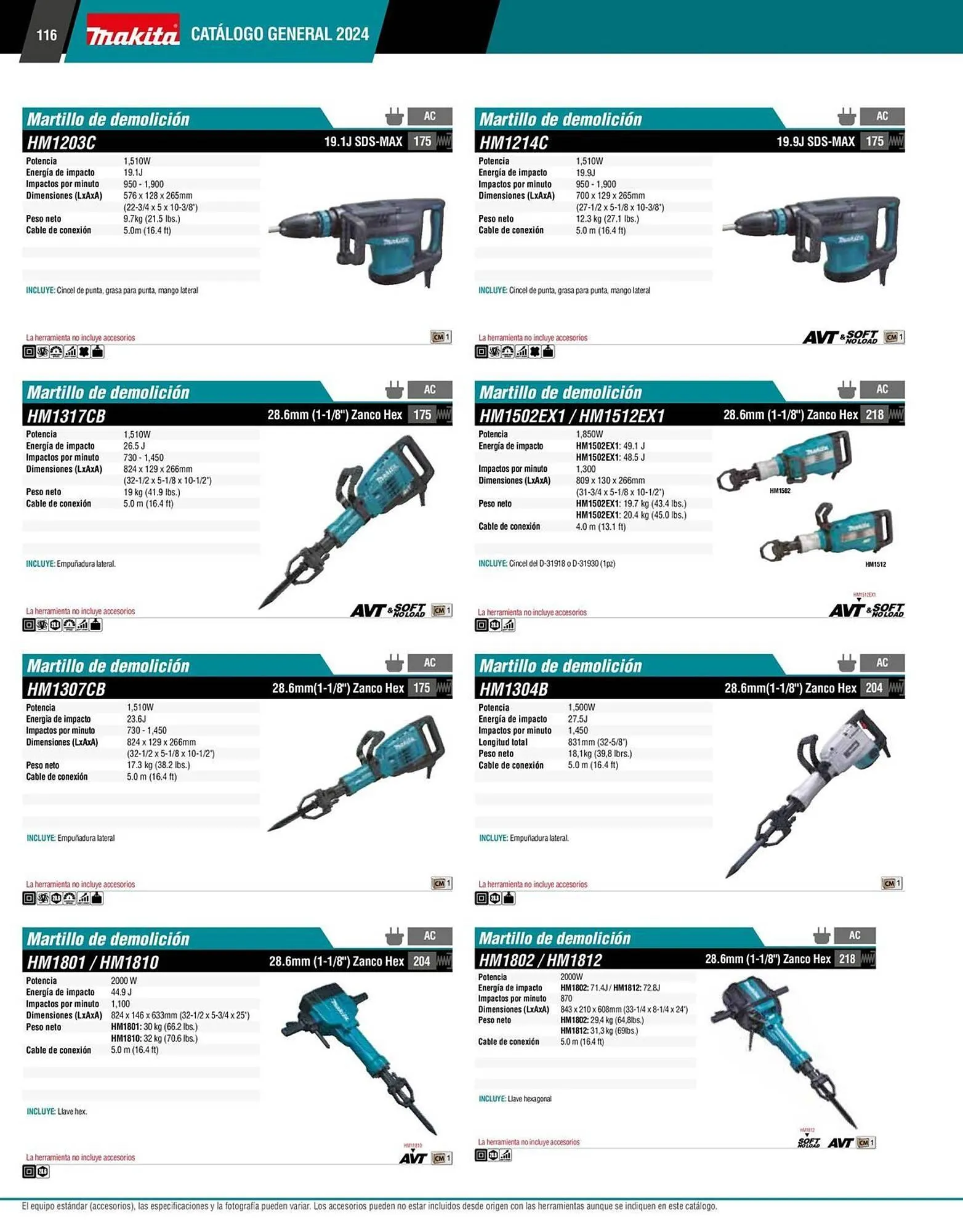 Catálogo de Catálogo Makita 12 de enero al 31 de diciembre 2026 - Pagina 116
