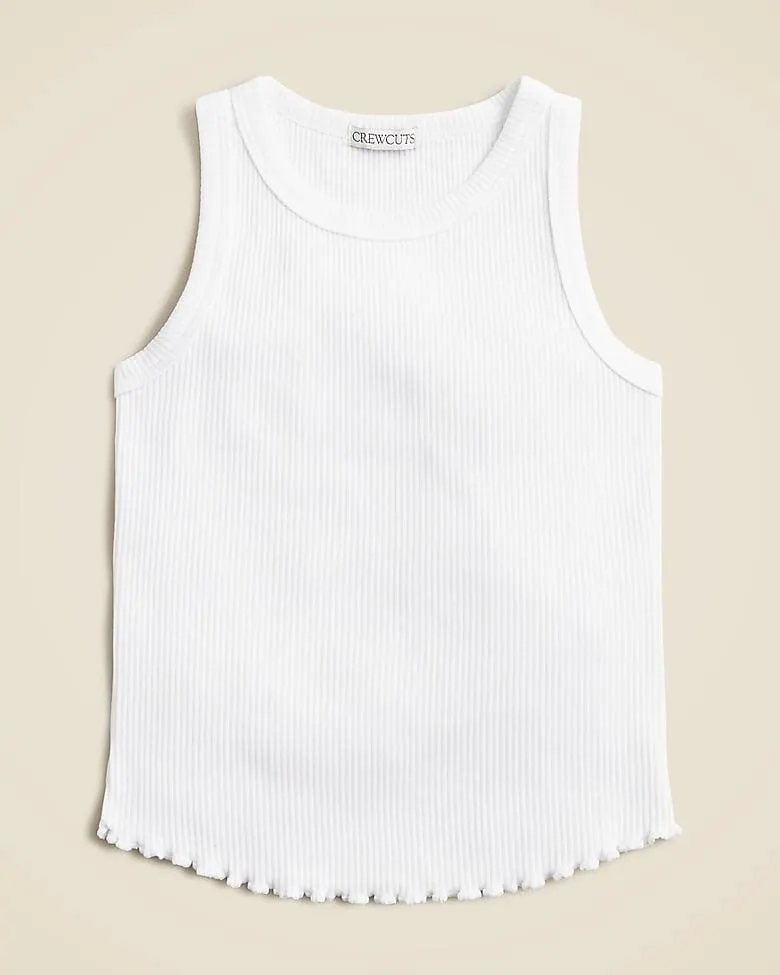 Girls' everyday tank top in vintage rib
