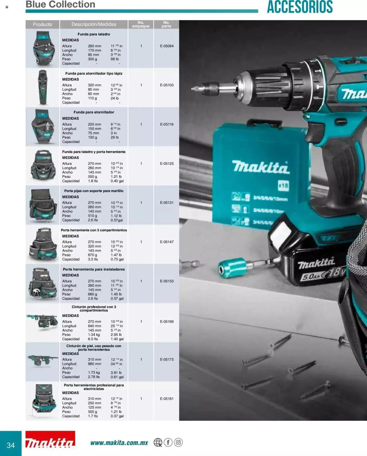 Catálogo de Makita Ofertas Accesorios 5 de septiembre al 31 de diciembre 2023 - Pagina 34