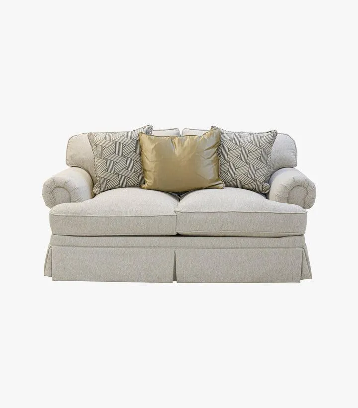 Love Seat Kiev de tela color gris