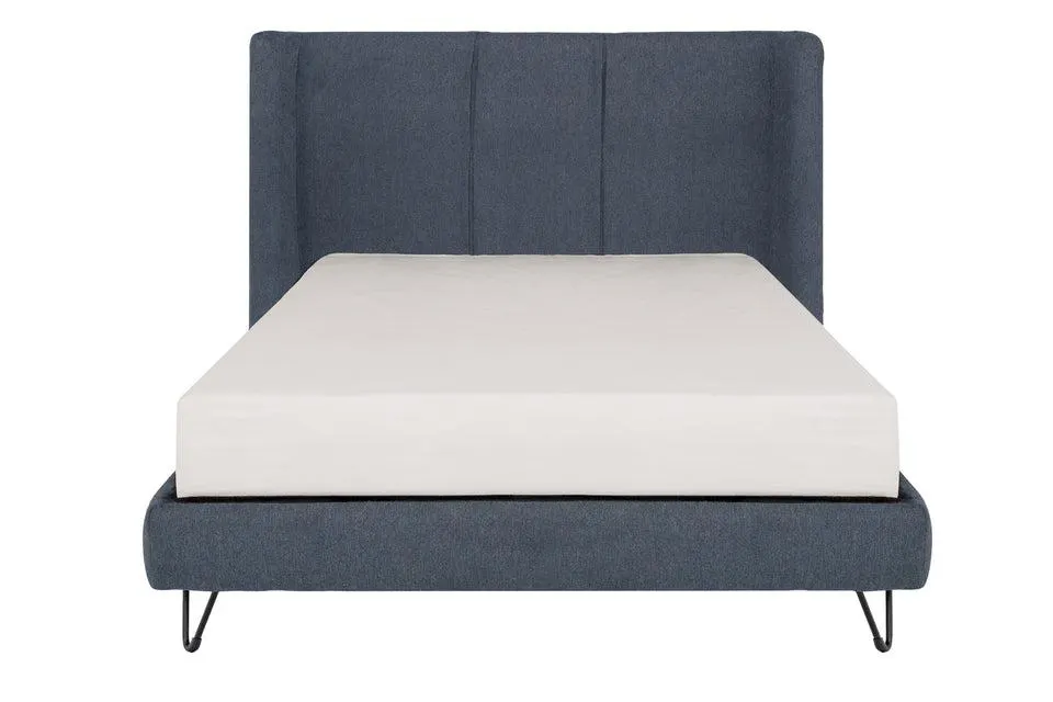 Cama Matrimonial Hamley - Tela Bitonal Color Azul