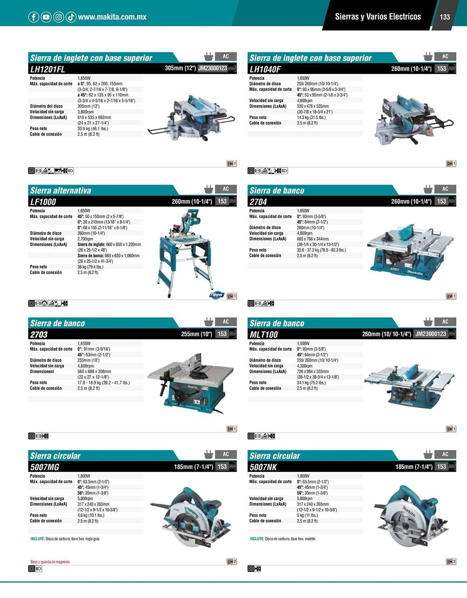 Catálogo de Catálogo Makita 12 de enero al 31 de diciembre 2026 - Pagina 133