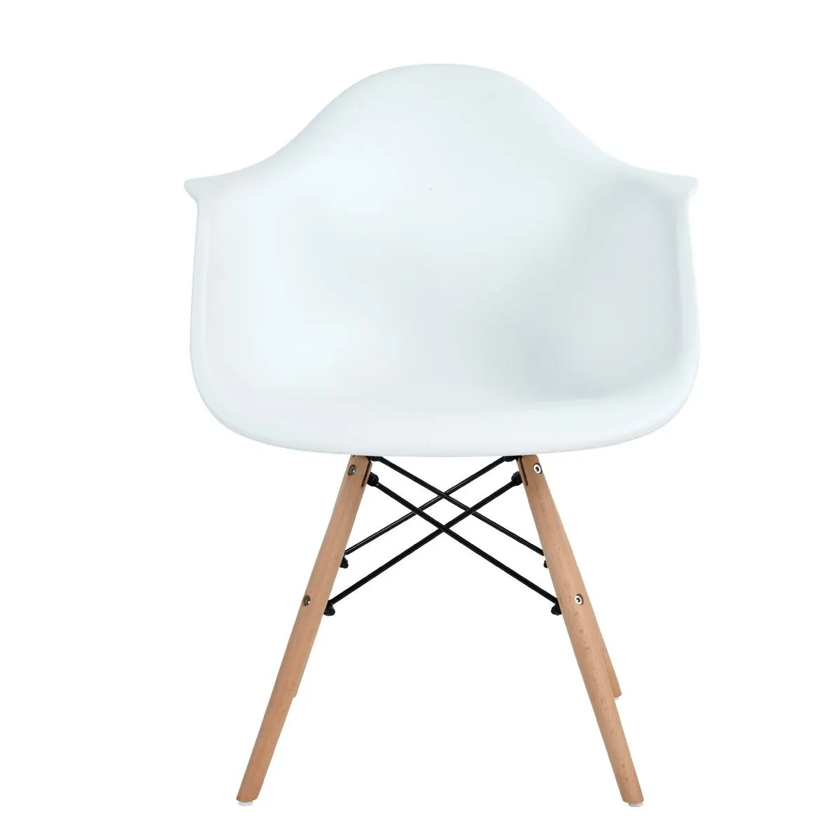 Set de 4 sillas de comedor PP patas de madera KOHLER blanco Bekan