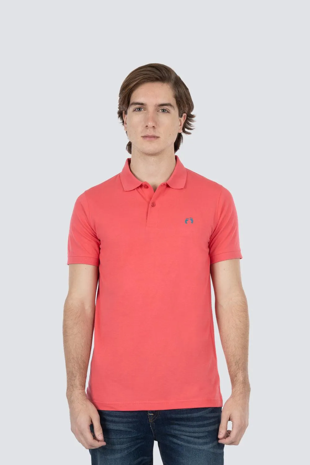 Polo chifón coral