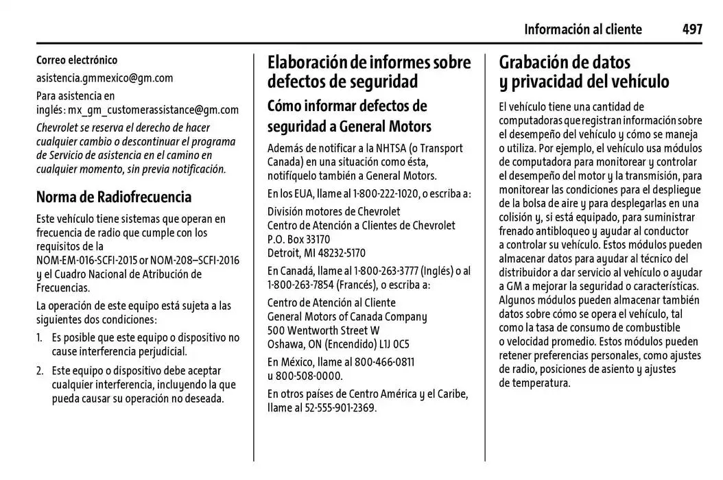 Catálogo de Cheyenne 2025 Manual del propietario 22 de enero al 31 de diciembre 2025 - Pagina 498