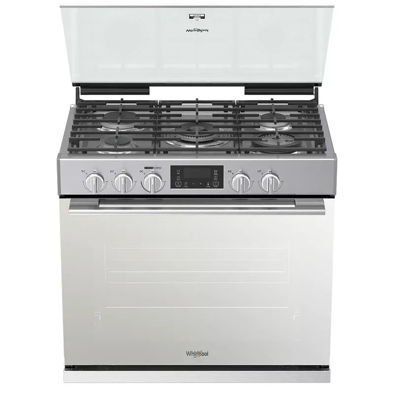 Estufa de Gas Empotrable 30" con 5 quemadores Gris Whirlpool