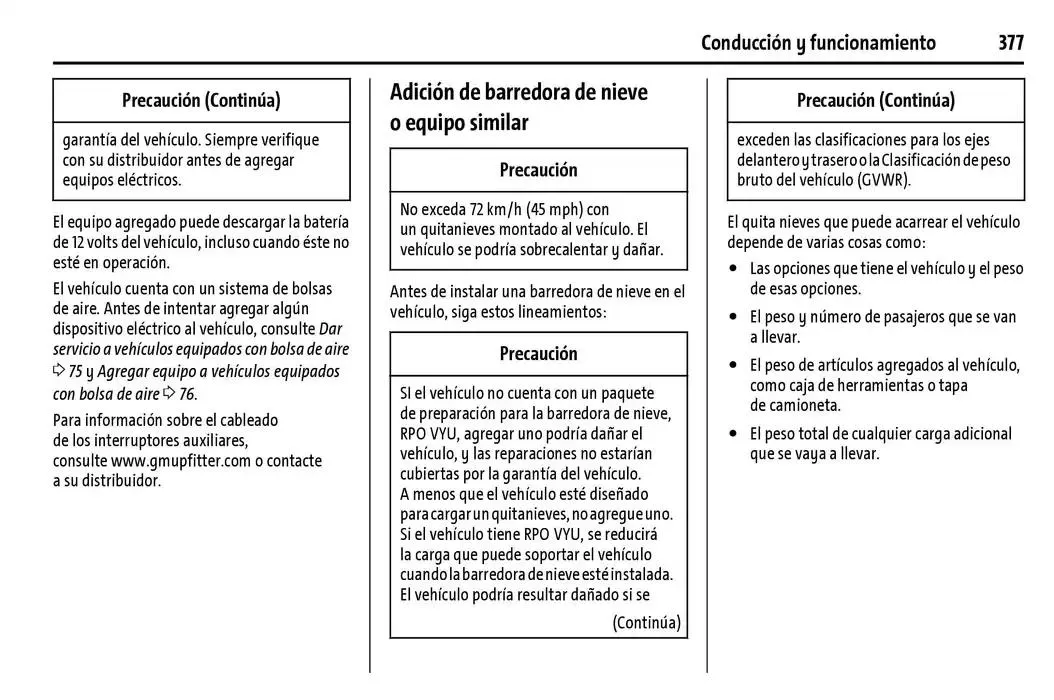 Catálogo de Cheyenne 2025 Manual del propietario 22 de enero al 31 de diciembre 2025 - Pagina 378