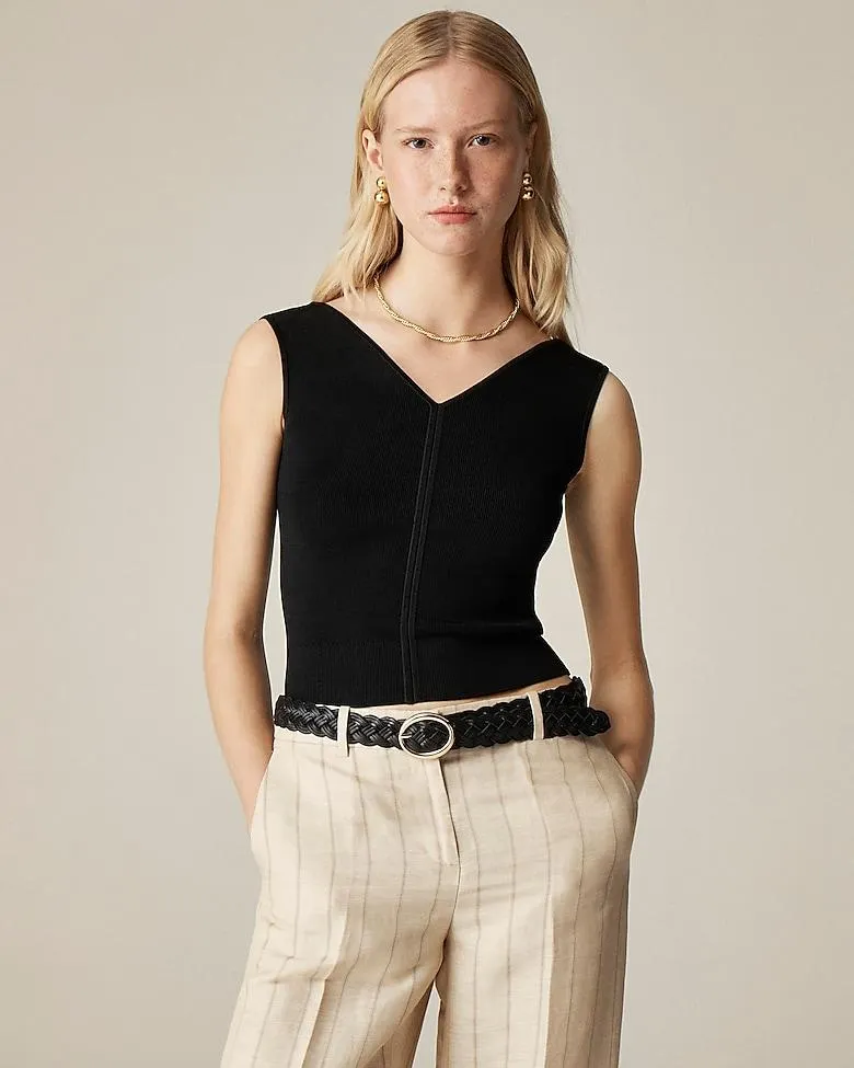 Off-the-shoulder shell tank top