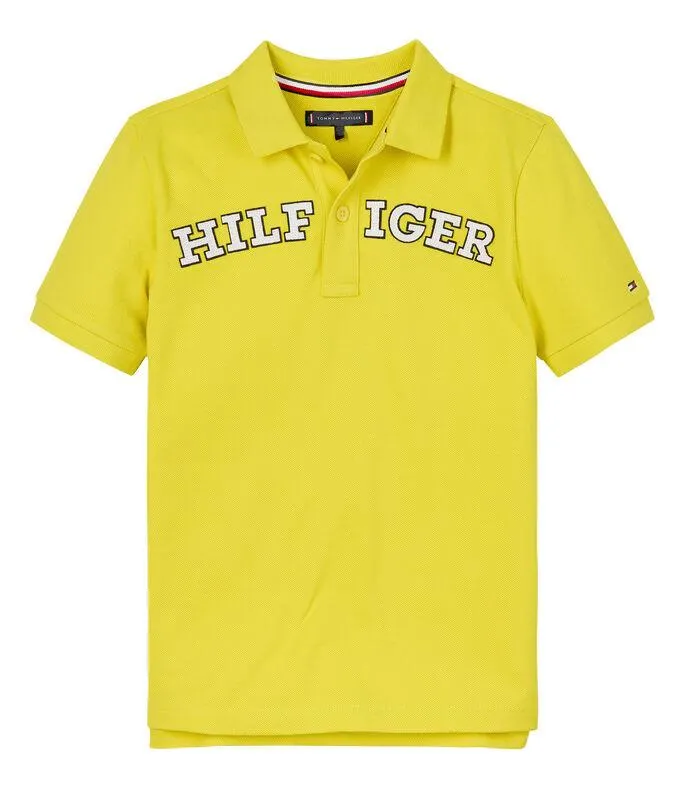 Playera tipo polo estampada de manga corta Niño