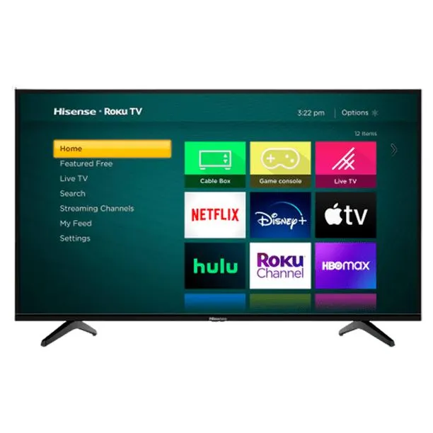 Pantalla Smart TV 58 pulgadas HISENSE Ultra HD 4K LED HDR10 HDMI USB Roku TV 58R6E3 negro Hisense 58R6E3