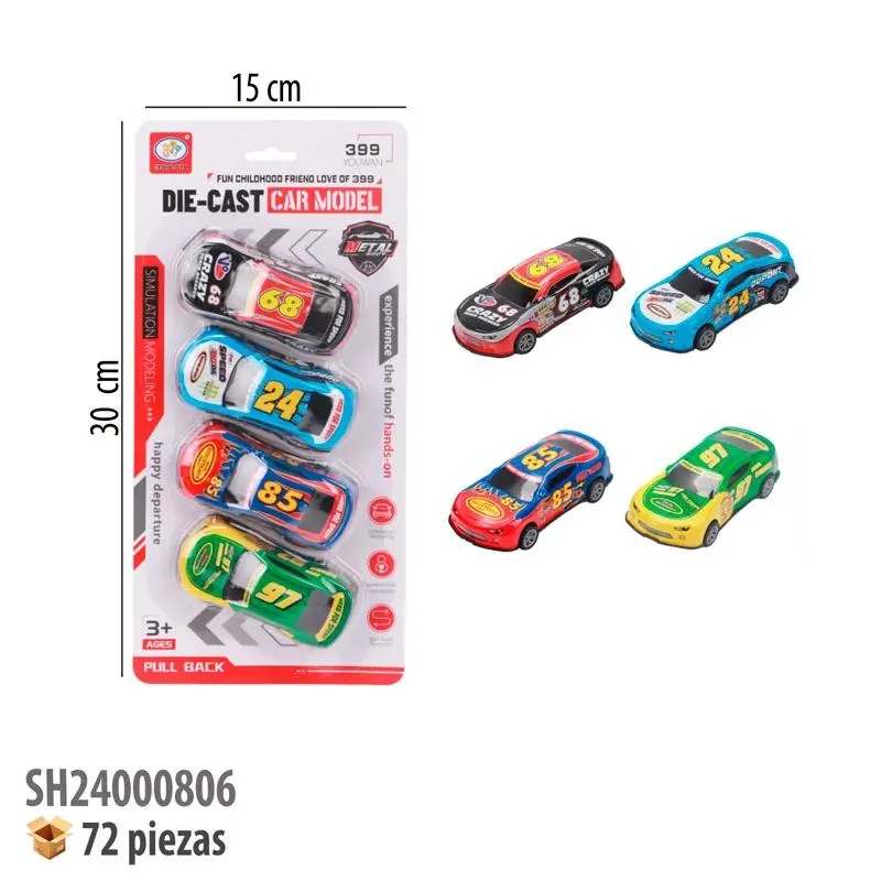 CARRITOS DE METAL 4 PIEZAS