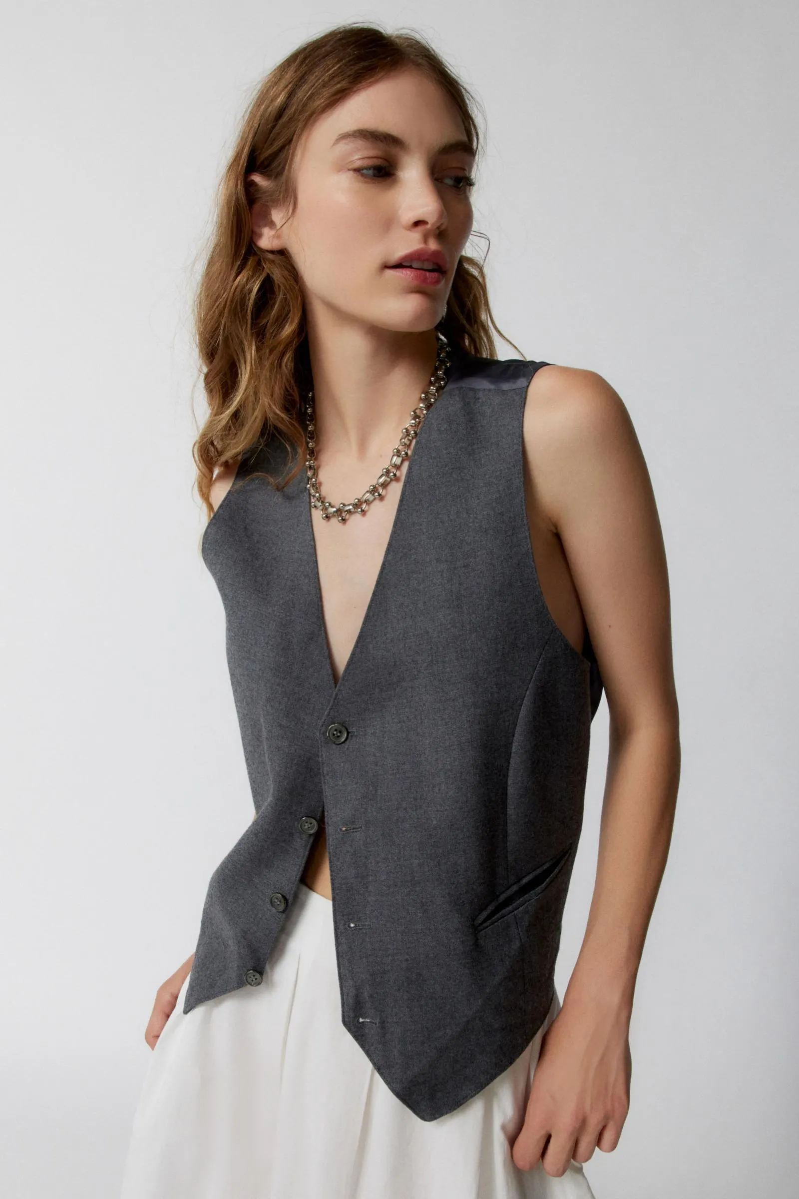 Urban Renewal Vintage Solid Suiting Vest
