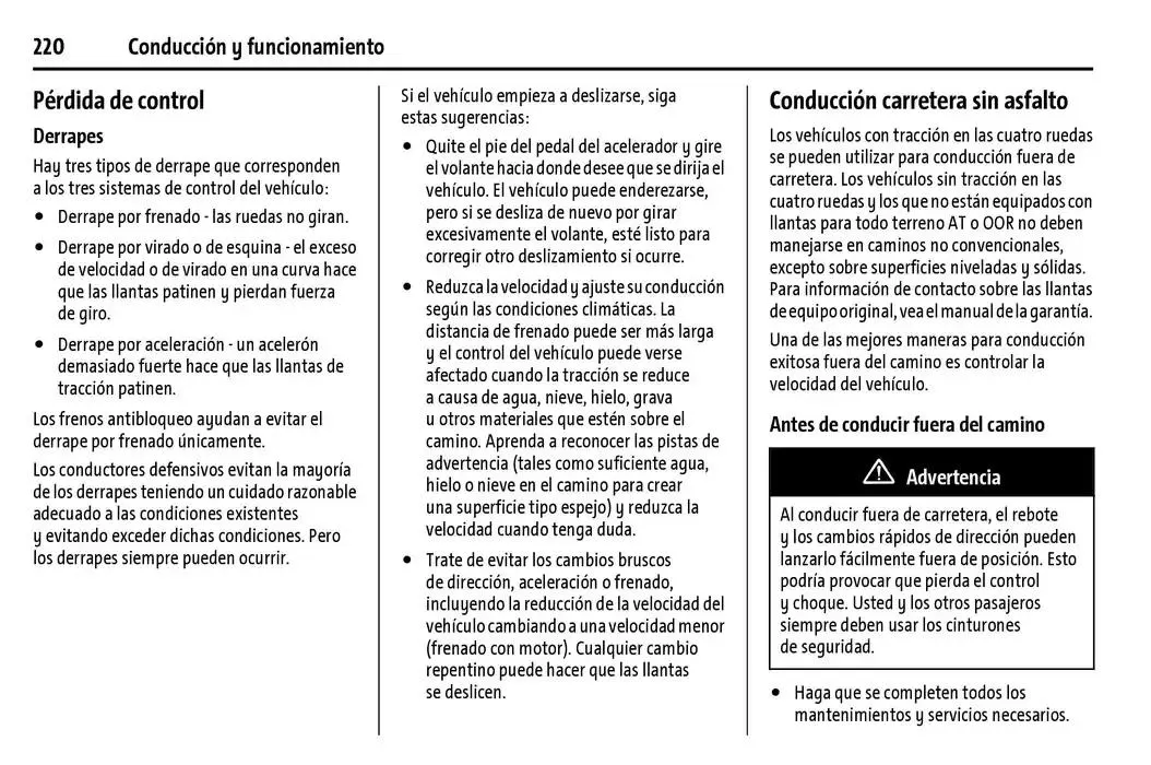 Catálogo de Cheyenne 2025 Manual del propietario 22 de enero al 31 de diciembre 2025 - Pagina 221