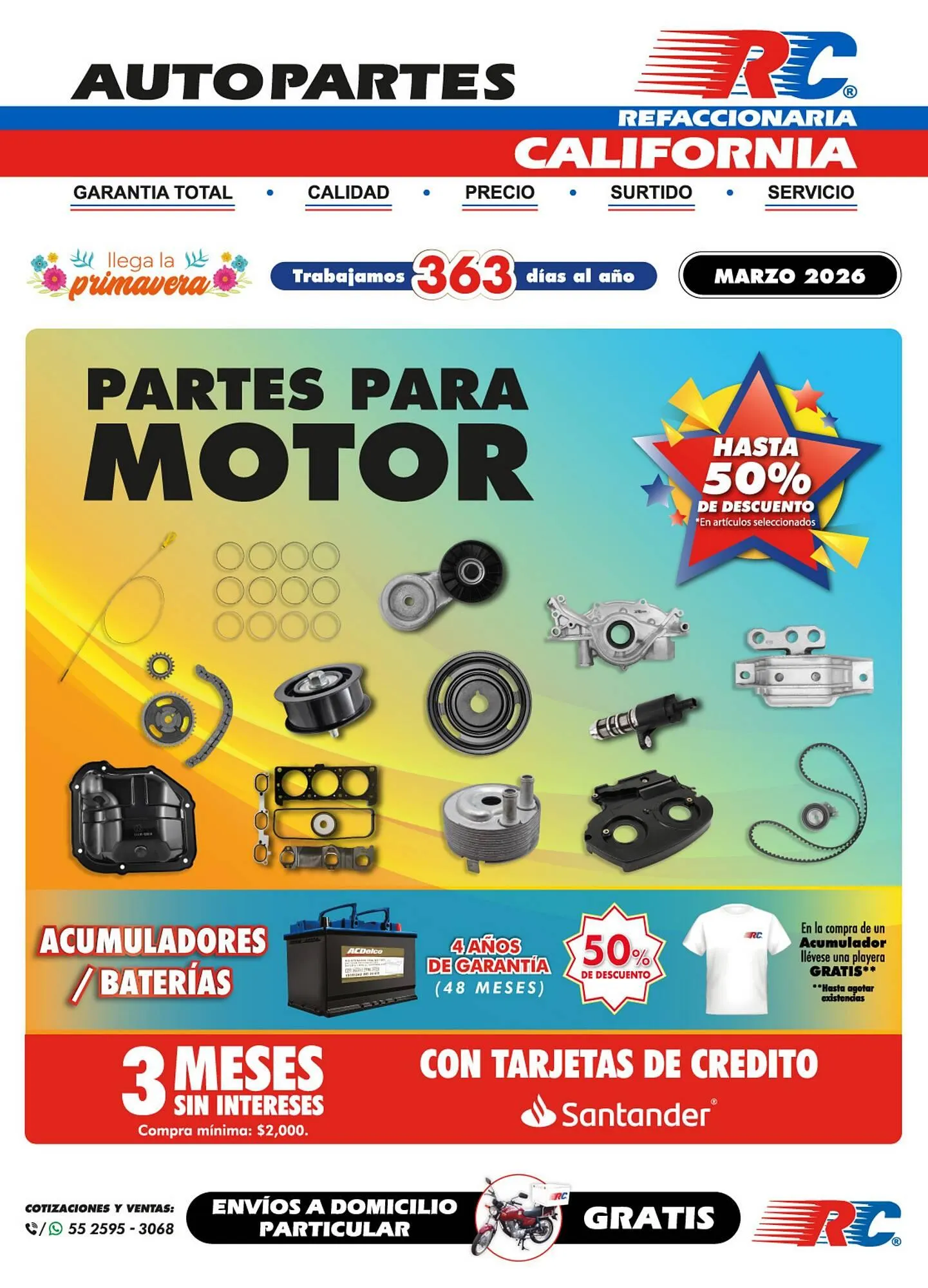 Catálogo de Catálogo Refaccionaria California 3 de marzo al 31 de marzo 2026 - Pagina 1