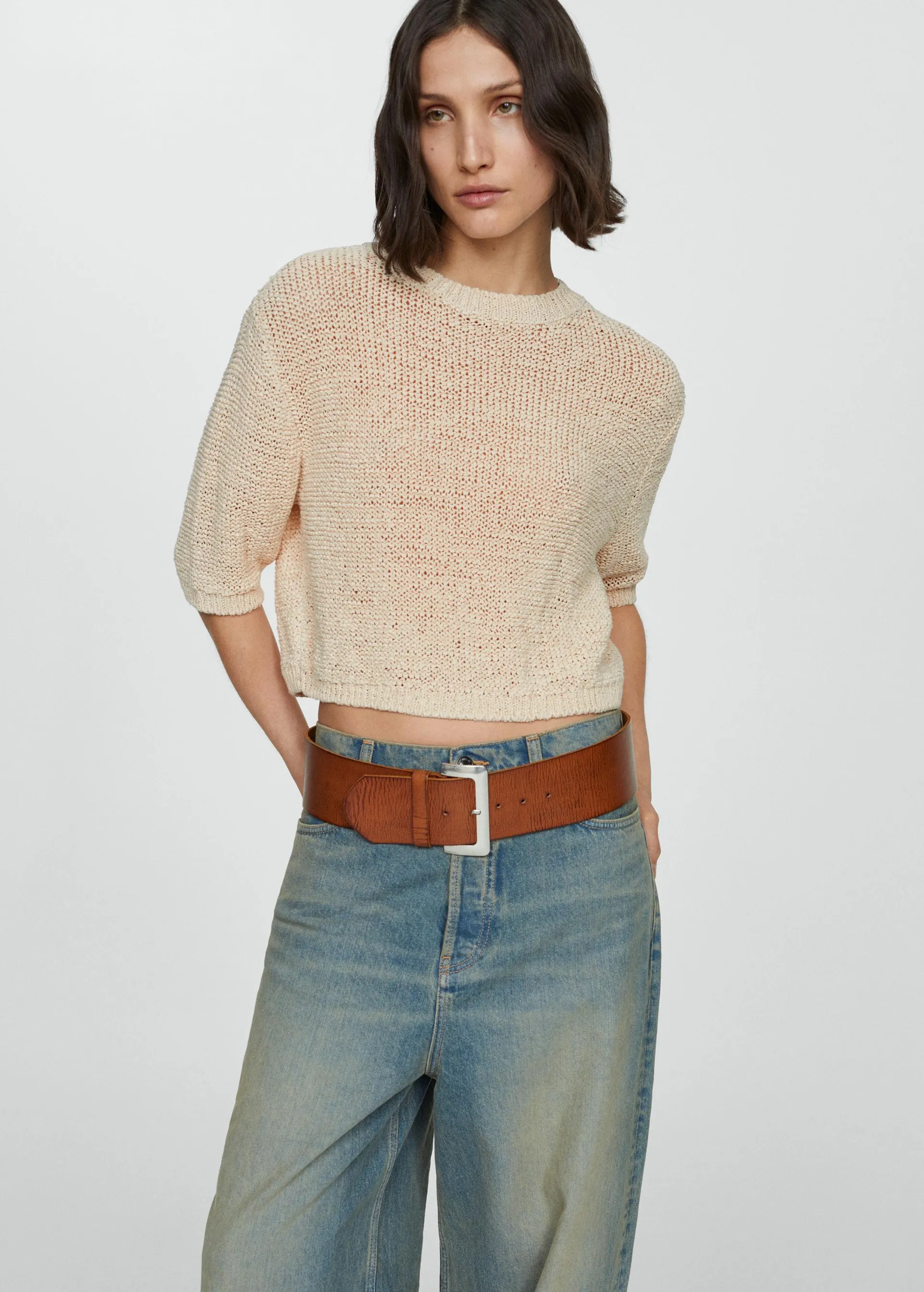 Jersey 100 % algodón manga corta