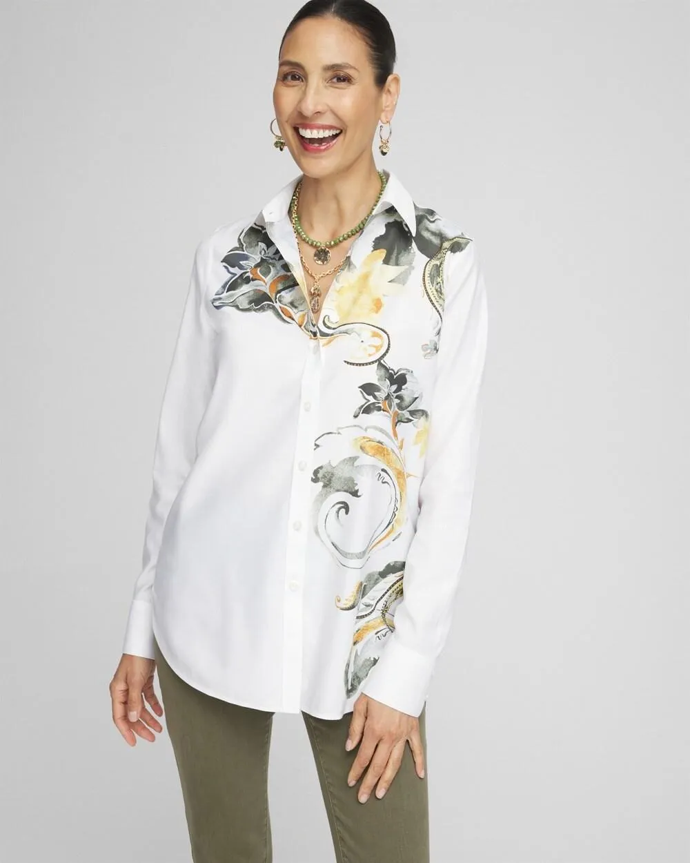 No Iron™ Placed Floral Shirt