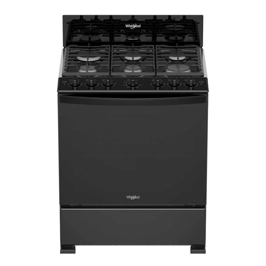 Estufa a gas al piso 30" Negra