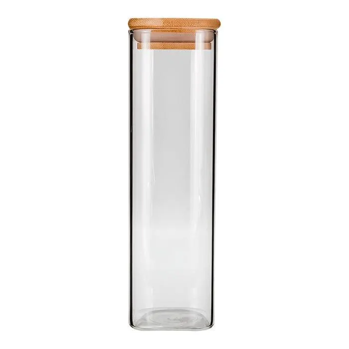 Frasco de vidrio con tapa de bambú 500 ml SG540 Home Sweet Home