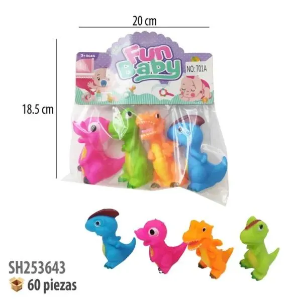 DINOSAURIO PARA BAÑERA 4 PIEZAS