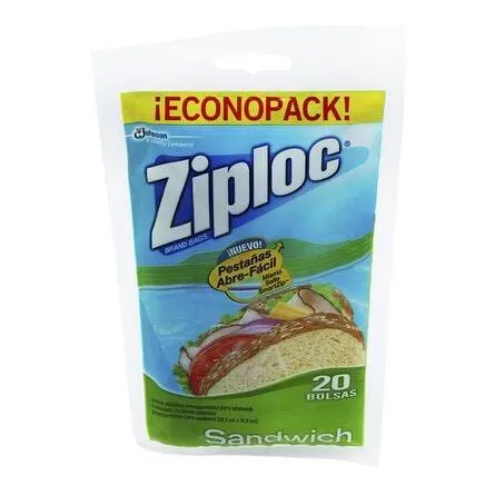 Bolsas Herméticas Ziploc Sandwich 20 pzas