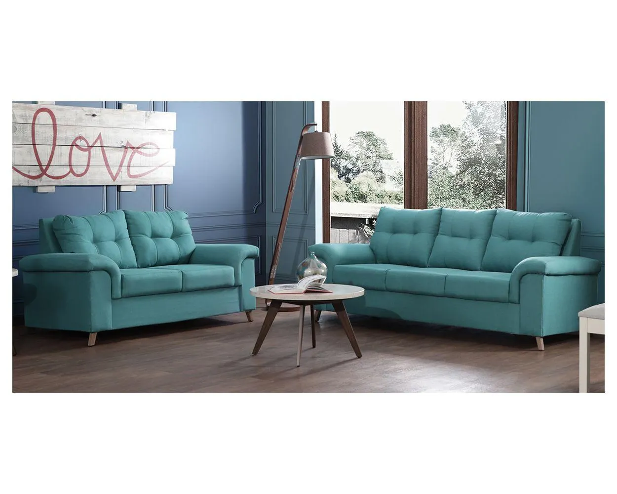 Sala Uma Azul Turquesa