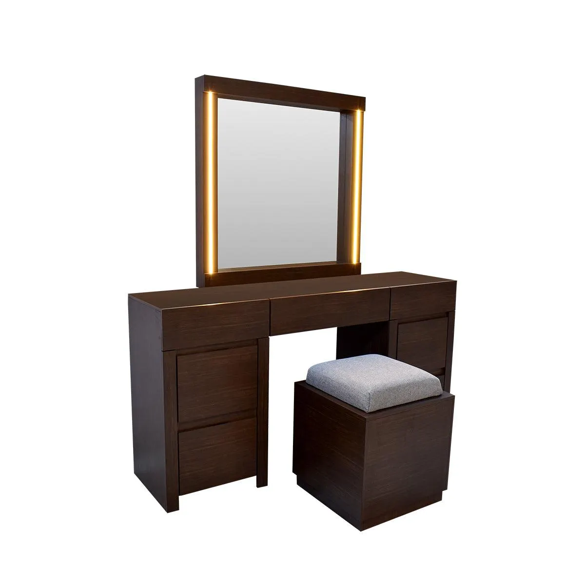 Tocador Vanity Century con Banco - Nogal