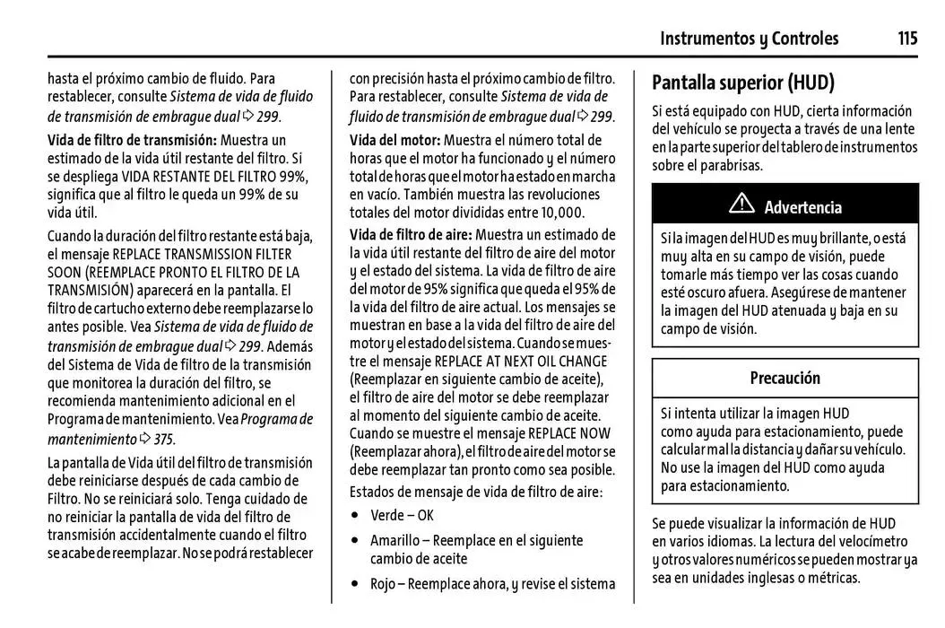 Catálogo de Chevrolet Corvette Stingray Manual del propietario 22 de enero al 31 de diciembre 2025 - Pagina 116