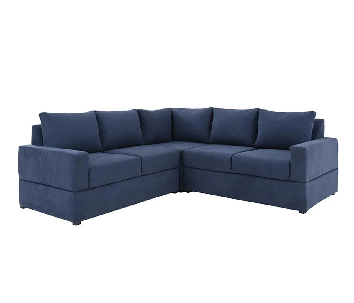 Sala esquinera 5 cuerpos Amil - Azul oscuro