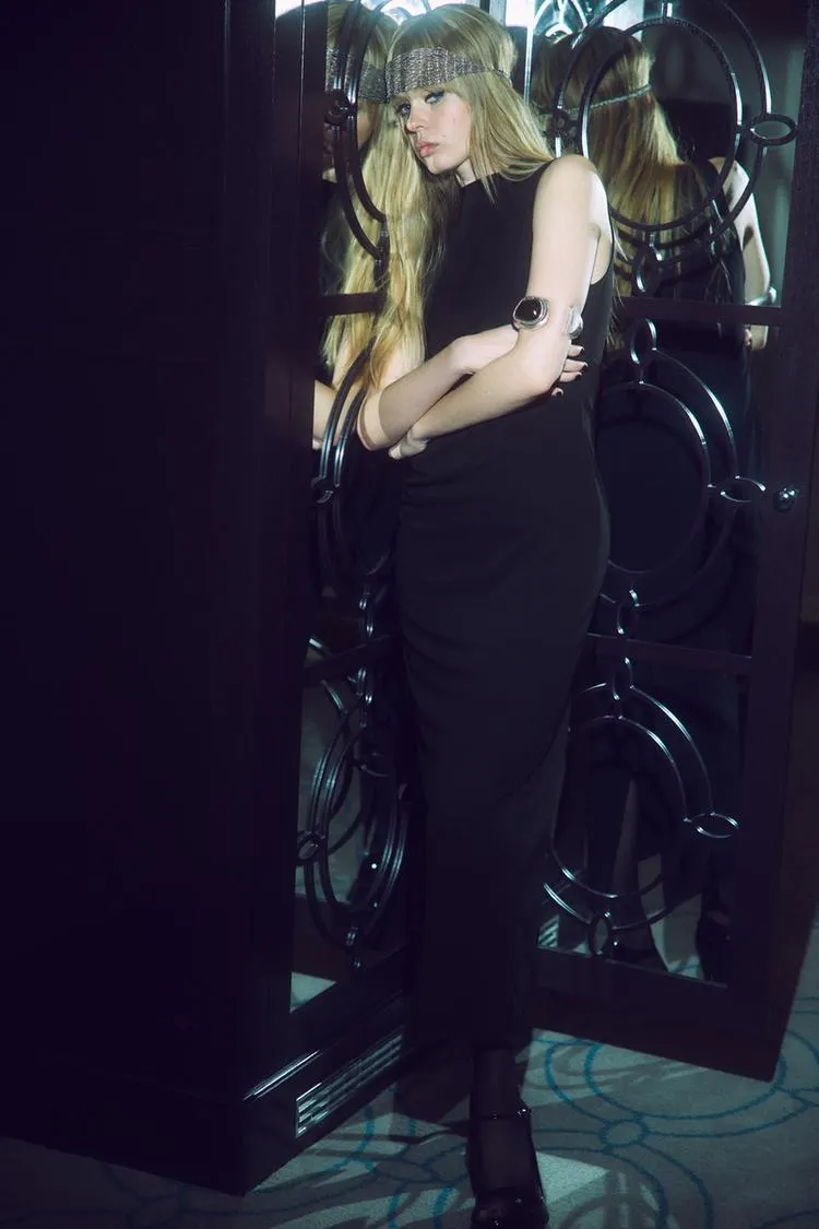 VESTIDO MIDI FRUNCES