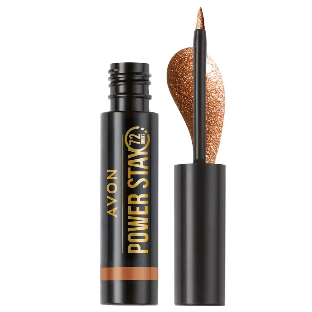 Delineador Líquido Larga Duración Para Ojos Metallic Copper | Avon Power Stay