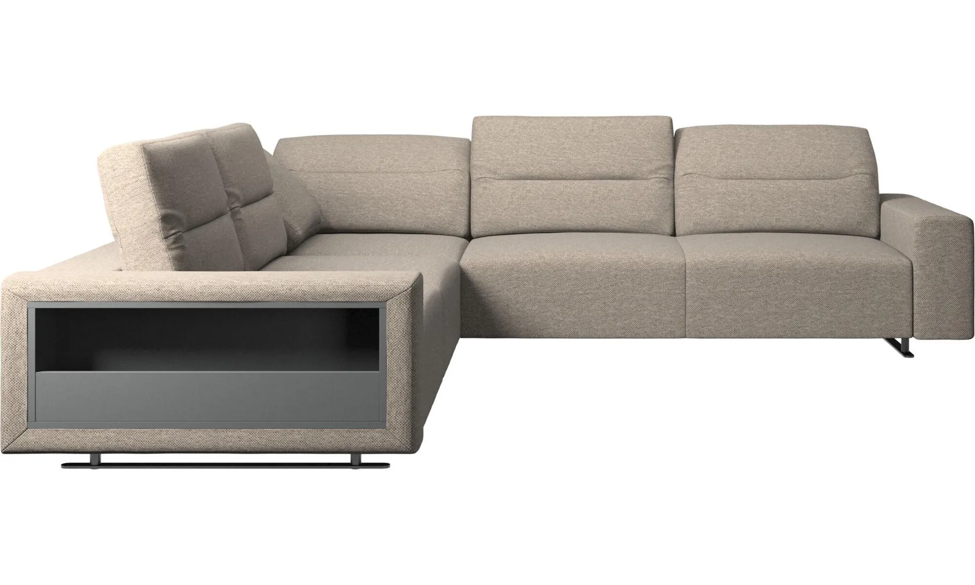 Sofá esquinero Hampton con respaldo ajustable y almacenamiento