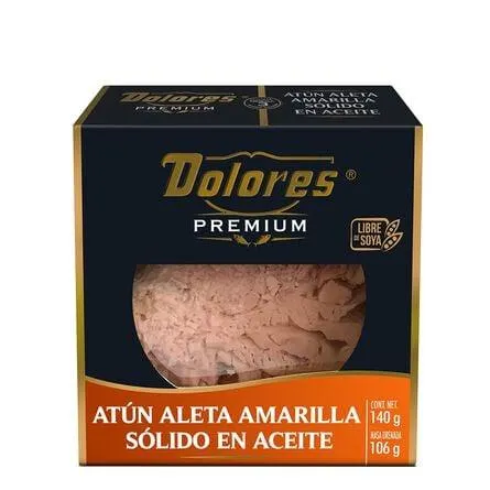 Lomo Sólido De Atún En Aceite Dolores Premium 140g
